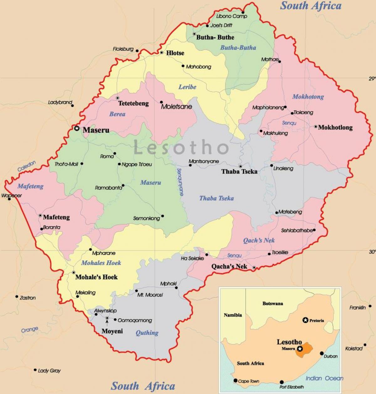 harta Lesotho